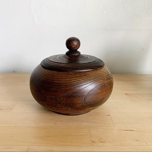 Wooden Vase Container With Lid